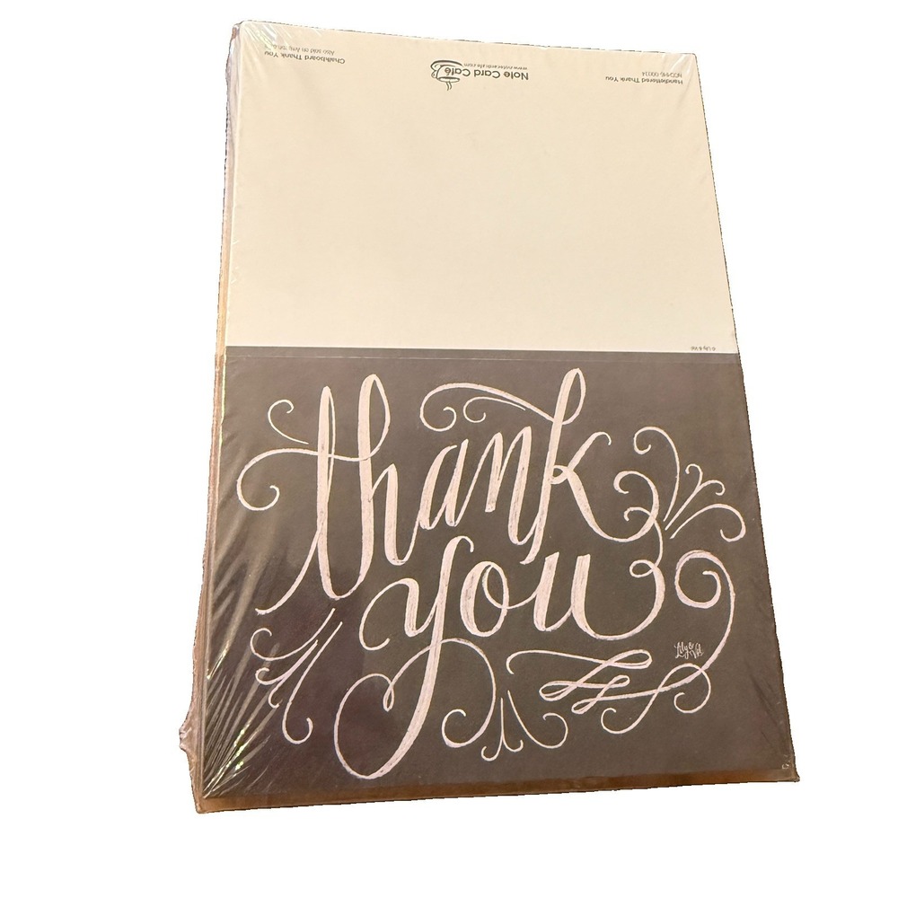 Note Card Cafe Chalkboard Thank You Note Cards & Kraft Envelopes 36 Ct 6 Designs